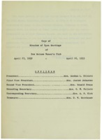 Des Moines Women's Club Minutes 1932-1934