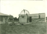 Astronomical classroom and observatory under construction near the Field House, the University of Iowa, 1929