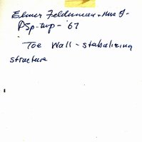 Felderman's toe wall stabilization structure, 1967
