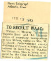 To recruit WAACs