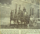Oskaloosa, Iowa's Fire Horses, Doris and Coly after fire on May 23, 1909