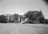 Curtiss Hall, front (west) façade viewed from central campus, 1950