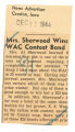 Mrs. Sherwood wins WAC contest bond