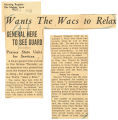 Wants the Wacs to relax