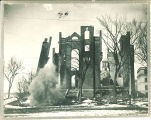 Ruins of Medical Building after the fire, the University of Iowa, March 1901