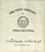 The Free Library of Philadelphia bookplate 