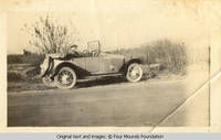 Woman driving car