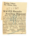 WAVES recruits awaiting shipment