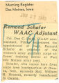 Remond Schafer WAAC adjutant