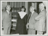 Earl O Heady in Hungary with officials of Debrecen Agricultural University of Hungary, 1979