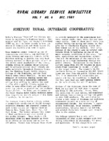 Rural Library Service Newsletter