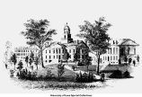 Pentacrest engraving, The University of Iowa, 1860s