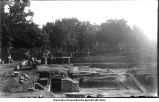 Laying the cornerstone of New Science Hall, The University of Iowa, 1900s