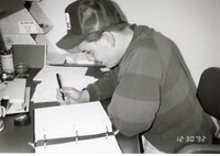1992 Drew DeLang studying