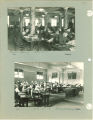 Main Library and library school students in Macbride Hall, the University of Iowa, between 1920 and 1921