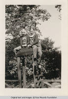 Girls on fence