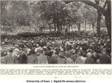 Graduation exercises in June on the campus, The University of Iowa, 1920s