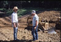 1986 Area excavated for pond