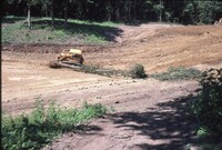 1986 Area excavated for pond