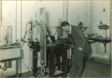 Student in Physics laboratory, The University of Iowa, 1920s