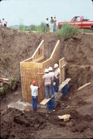 Alfred Parcel structure site during construction.