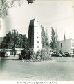 Homecoming corn monument, The University of Iowa, 1940s