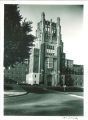 Gothic tower of General Hospital, the University of Iowa, 1957