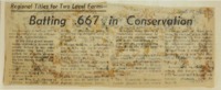 1963 - Batting .667 in Conservation