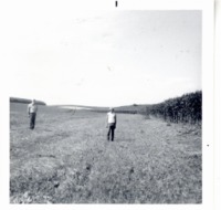 Richard Eggers near tall corn
