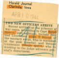 Two new officers arrive