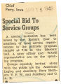 Special bid to service groups
