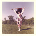 Scottish Highlanders drum major Carolyn Rabe, The University of Iowa, July 1964