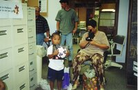 2000  Larry Jones, Jaria Martin, Chris Hogge and Theresa Martin at going away party