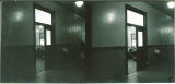 Hallway view through doorway to a classroom in Macbride Hall, the University of Iowa, 1950s