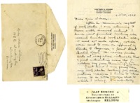 Thank You letter from Flora N. Davidson to Helen Patricia (Patsy) Wilson, also containing bookplates. 