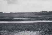 Waterways on farmland in the spring in Plymouth County, Iowa