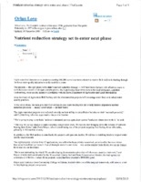 Nutrient Reduction Strategy Set to Enter Next Phase