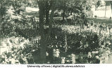 Crowd listening to commencement speaker, The University of Iowa, June 12, 1918