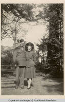Woman and soldier