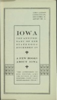 Iowa: A Few Books About Iowa, The Anniversary of her Statehood December 28