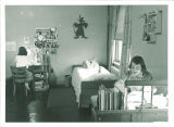 Student dorm room in Currier Hall, The University of Iowa, 1950s