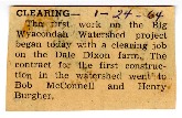1964 Clearing Work for Big Wyacondah Project