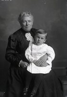 Woman and child seated