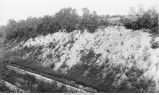 Deep railway cut in drift, Clarinda, Iowa, late 1890s or early 1900s
