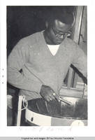 Ainsley Benard playing the steel drum