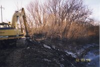 1998  Reshaped stream bank on Robert Yeager property reinforced with rock rubble