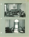 Students in a lounge and studying in Currier Hall, The University of Iowa, March 1929