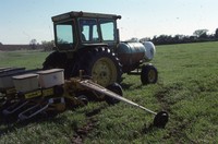 No-till and residue test in sod.