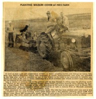 Planting wildlife cover at Inks' farm. 