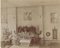 St. Paul Lutheran Church in Garnavillo, Iowa -1900 interior, view 2